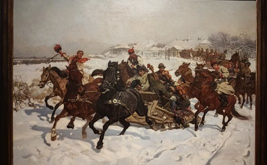 Józef Chełmoński „Kulig”/„Karnawał w Polsce”, 1884