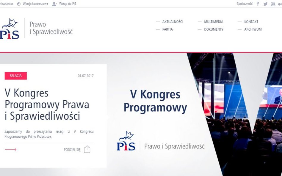 Zaatakowano stronę internetową PiS