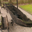Dłubanka z X wieku - ekspozycja Muzeum Archeologicznego Środkowego Nadodrza w Świdnicy