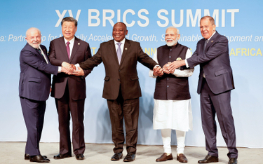 Ostatni szczyt BRICS w sierpniu 2023 r. w RPA miał stworzyć wrażenie jedności. Na zdjęciu od lewej: 