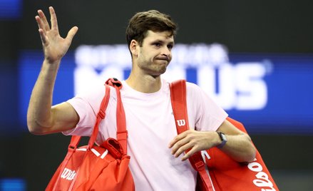Hubert Hurkacz po meczu z Alexem de Minaurem.
