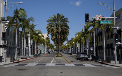 Koronawirus dotarł do Kalifornii. Opustoszała ulica Rodeo Drive w Beverly Hills