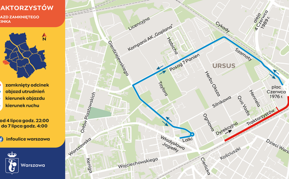 Objazd ul. Traktorzystów