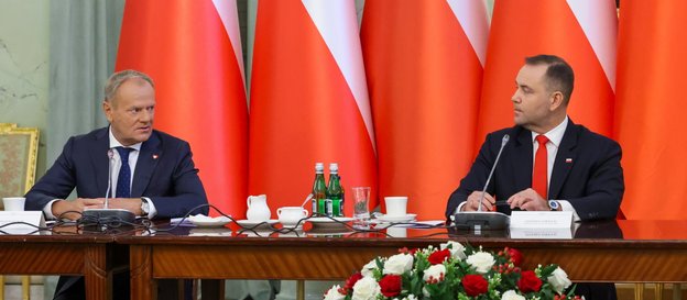 Donald Tusk i Karol Nawrocki