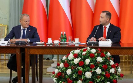 Donald Tusk i Karol Nawrocki