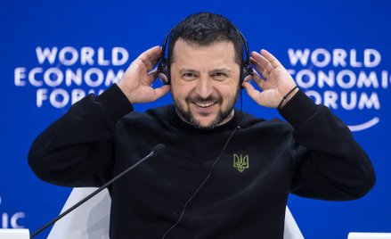 Prezydent Ukrainy Wołodymyr Zełenski, którego w Davos nie było od 2020 roku.