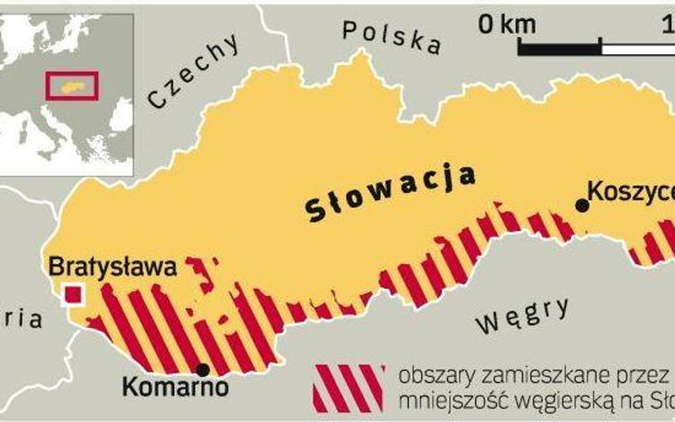 450-tysięczna mniejszość węgierska stanowi prawie 10 procent mieszkańców Słowacji. Ziemie, które zam