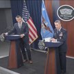 Sekretarz obrony USA Pete Hegseth i przewodniczący Kolegium Połączonych Szefów Sztabów generał Dan C