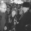 Na zdjęciu: Arsenij Jaceniuk i Catherine Ashton wśród protestujących na kijowskim majdanie, 10 grudn