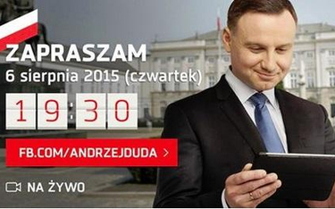 Andrzej Duda na żywo na Facebooku