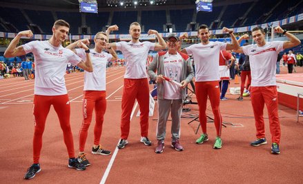 Członkowie polskiej sztafety 4x400 metrów (od lewej): Dariusz Kowaluk, Przemysław Waściński, Bartłom