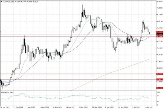 Notowania miedzi w USA – dane dzienne