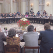 Koniec rozmów w Pałacu Namiestnikowskim 5 kwietnia 1989 r. Lech Wałęsa mówi, że obrady Okrągłego Sto
