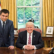 Minister Spraw Zagranicznych Ukrainy Pawło Klimkin i prezydent USA Donald Trump