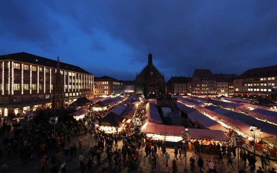 Bożonarodzeniowy kiermasz w Norymberdze w Bawarii
