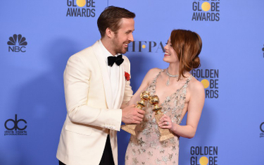 Emma Stone i Ryan Gosling podczas ceremonii rozdania Złotych Globów