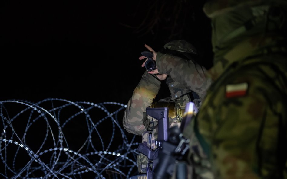 Patrol wzdłuż Bugu w okolicy wsi Kodeń