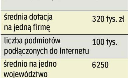Dotacje na internet. Dzięki 200 mln euro z UE szacuje się, że dotacje do końca 2015 r. dostanie aż 2