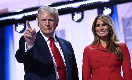 Donald Trump z żoną Melanią Trump