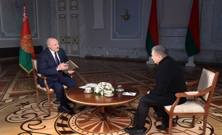Łukaszenko w rozmowie z Władimirem Sołowiewem