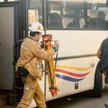 Ratownicy na terenie kopalni Węgla Kamiennego Borynia-Zofiówka Ruch Zofiówka w Jastrzębiu-Zdroju