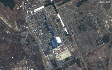 Elektrownia jądrowa w Czarnobylu, zdjęcie satelitarne z 10 marca