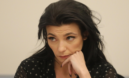 Pani Joanna podczas posiedzenia Parlamentarnego Zespołu Praw Kobiet