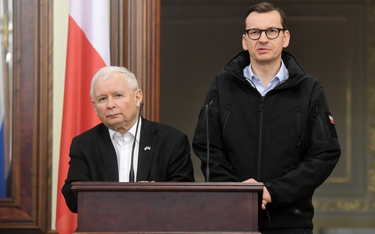 Premier RP Mateusz Morawiecki i wicepremier, prezes PiS Jarosław Kaczyński