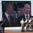 Barack Obama i Władimir Putin na obchodach D-Day
