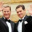 Szef FDP Guido Westerwelle ze swoim partnerem