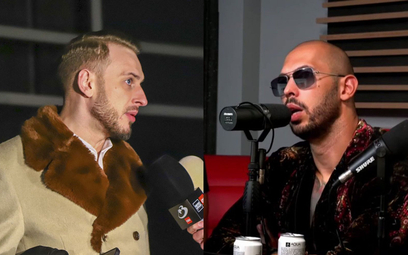 Adwokat Eugen Constantin Vidineac (z lewej) i jego klient, influencer Andrew Tate