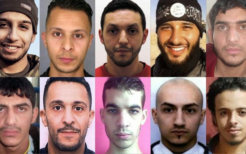 Podejrzani o dokonanie zamachów w Paryżu 13 listopada. Salah Abdeslam - na zdjęciu drugi od lewej na