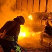 Strażacy w akcji w Kijowie, 15 listopada wieczorem
