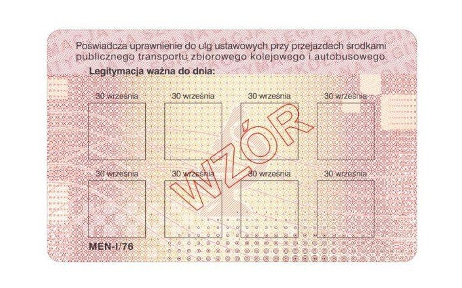 wzór e-legitymacji szkolnej - rewers