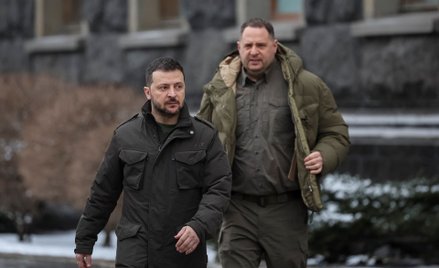 Wołodymyr Zełenski i Andrij Jermak