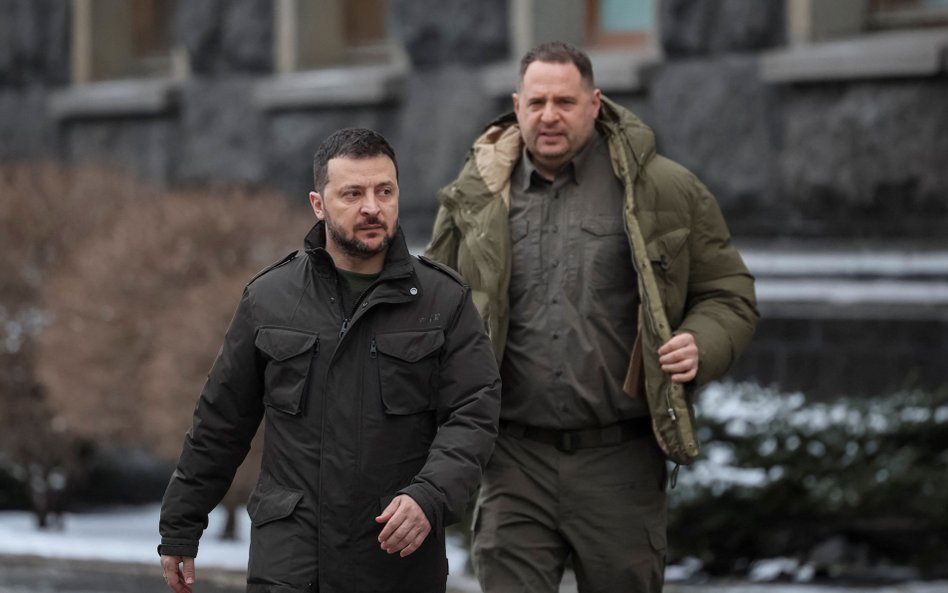 Wołodymyr Zełenski i Andrij Jermak