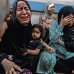 Ranni po eksplozji w szpitalu w Gazie (17 października), o którą Hamas fałszywie oskarżył Izrael. Bu