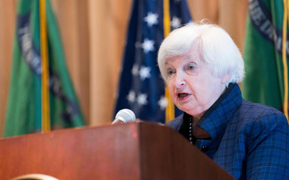 Janet Yellen, sekretarz skarbu USA. Fot. Bonnie Cash - Getty Images/AFP