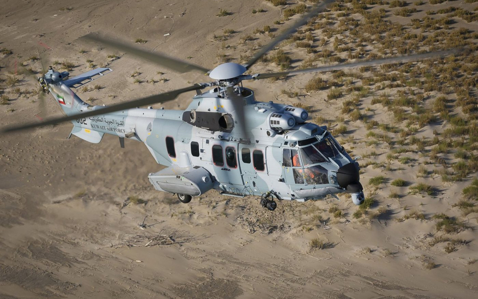 Jeden z dwóch pierwszych śmigłowców Airbus H225M Caracal dla lotnictwa Kuwejtu. Fot./Airbus.