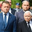 Szef MON Mariusz Błaszczak i prezes PiS Jarosław Kaczyński