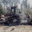 "Zielony Front" spalił w lesie harwester. Greenpeace potępia