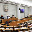 Minister klimatu i środowiska Anna Moskwa (L) i wicemarszałek Senatu Gabriela Morawska-Stanecka (P) 