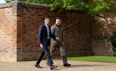 Brytyjski premier Rishi Sunak i prezydent Wołodymyr Zełenski