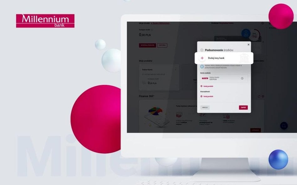 Integrator kont bankowych także w Millennium
