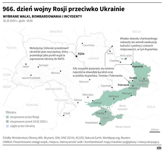 Tak wyglądała sytuacja na Ukrainie w 966 dniu wojny