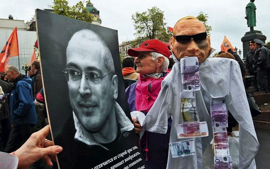 Protest przeciwko przetrzymywaniu Michaiła Chodorkowskiego w więzieniu (Moskwa, maj 2011)