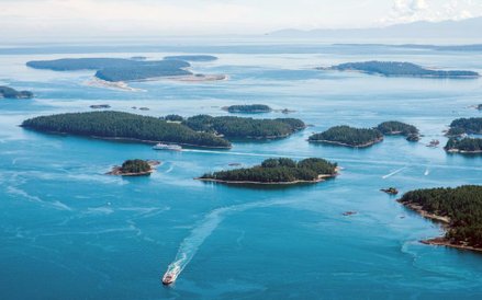 Wyspy Gulf Islands koło wysp Salt Spring w Brytyjskiej Kolumbii