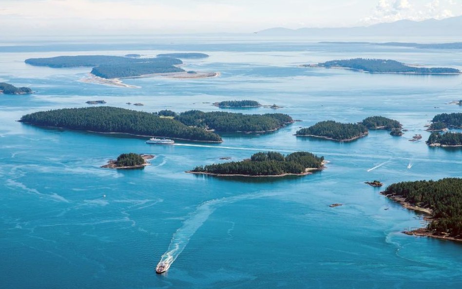 Wyspy Gulf Islands koło wysp Salt Spring w Brytyjskiej Kolumbii