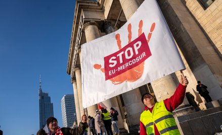 Protest polskich rolników przeciwko umowie z Mercosur