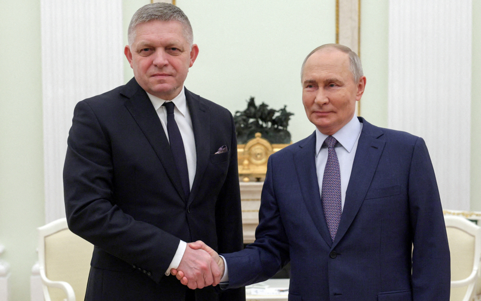 Władimir Putin i premier Słowacji Robert Fico